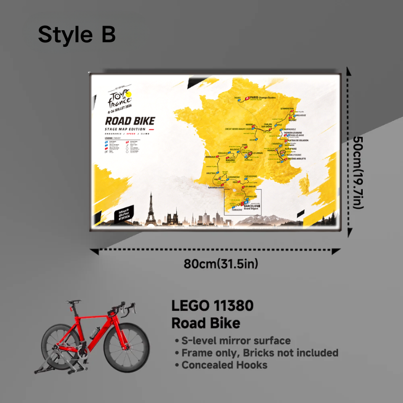 Wall Display Frame For LEGO Icons 11380 Road Bike