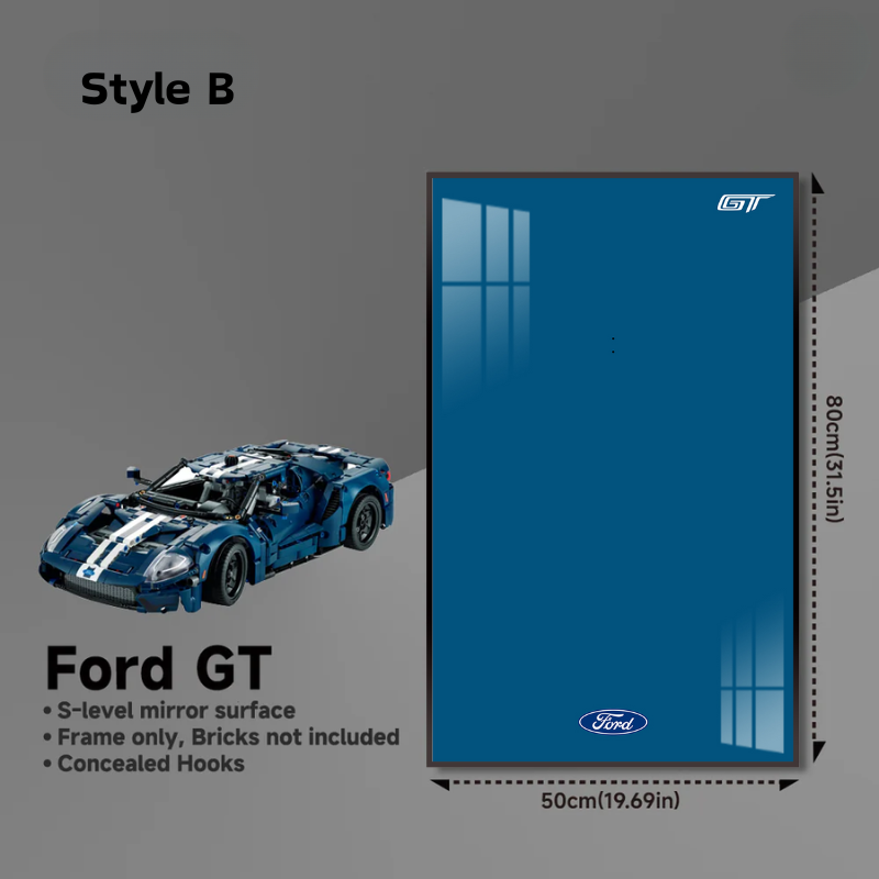 Wall Display Frame for LEGO® Technic F1 2022 Ford GT 42154
