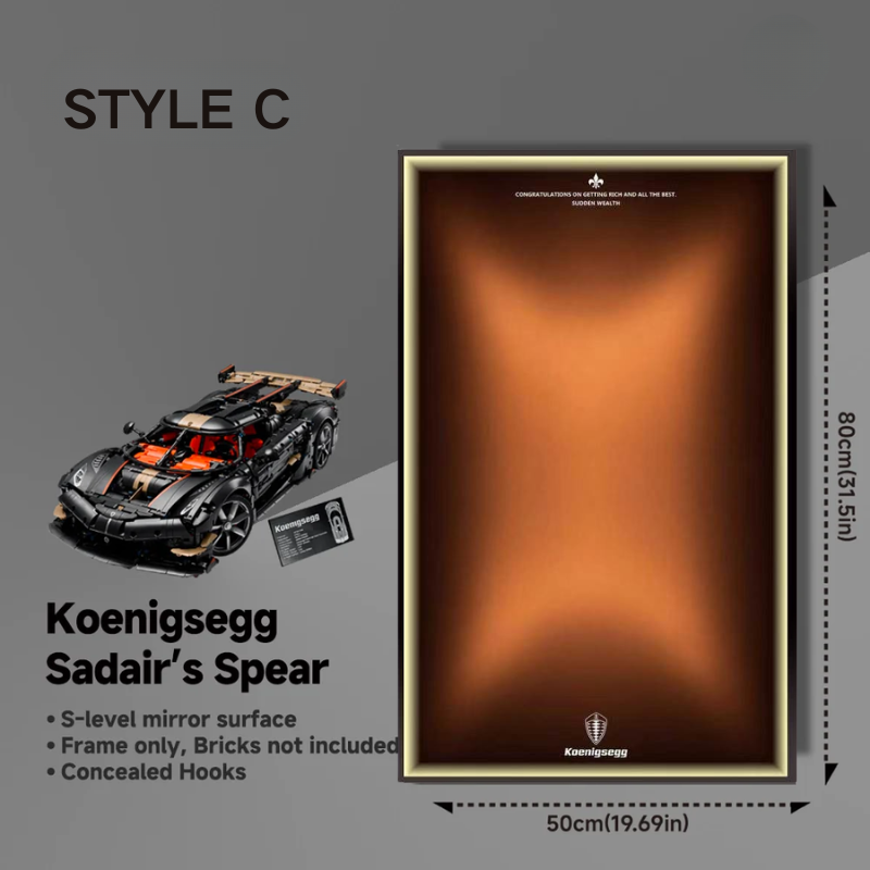 Wall Display Frame For Lego 42232 Technic Koenigsegg Sadair’s Spear