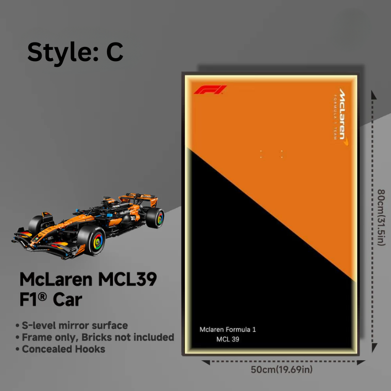 Wall display Frame for LEGO® TECHNIC™ 42228 McLaren MCL39 F1® Car