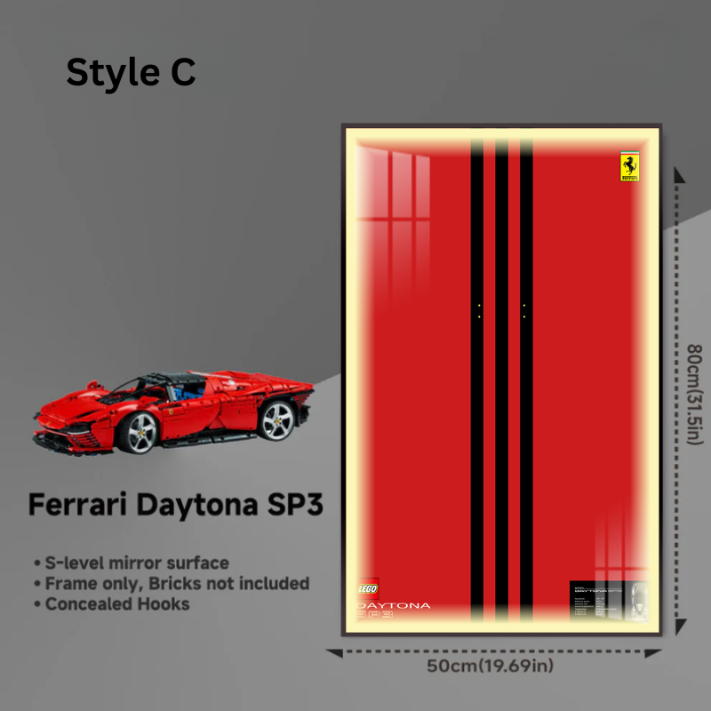 Wall Display Frame for LEGO® Technic F1 42143 Ferrari Daytona SP3