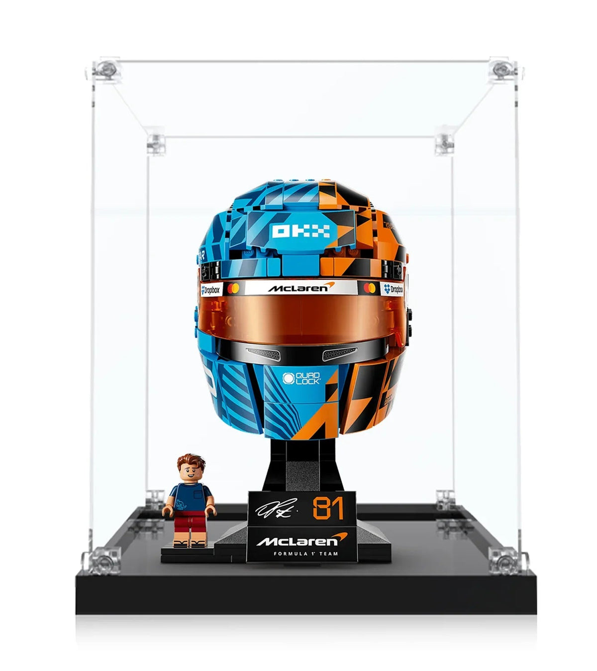 Display Case for LEGO® Editions McLaren Mastercard F1® Team Oscar Piastri Helmet 43017