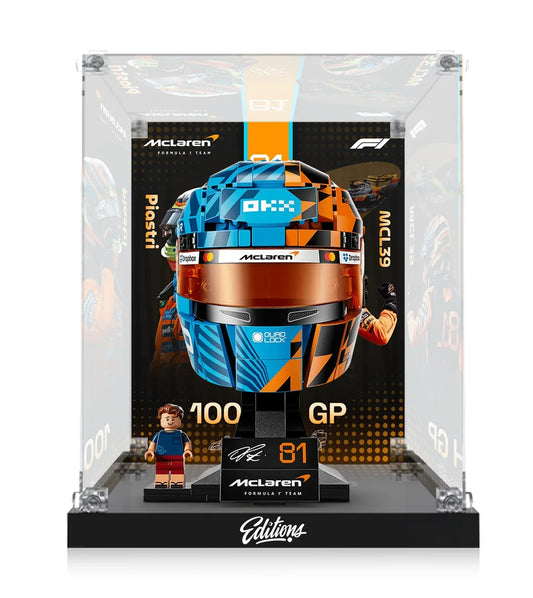 Display Case for LEGO® Editions McLaren Mastercard F1® Team Oscar Piastri Helmet 43017