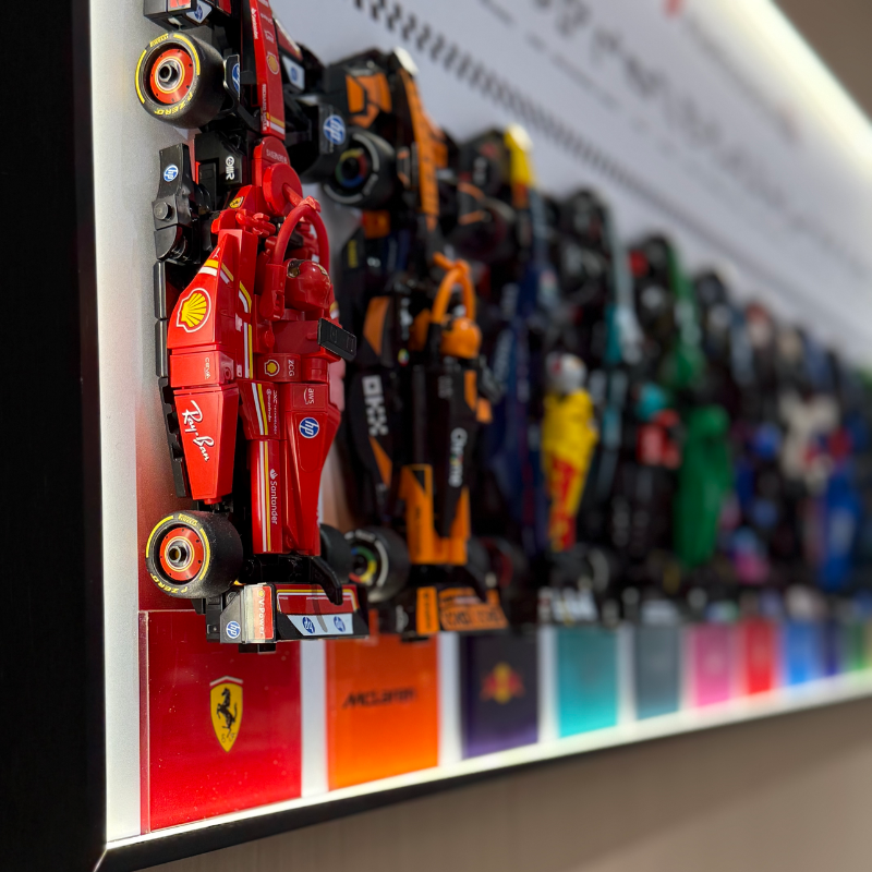 LEGO™ F1 Speed Champions 12-Race Car Display Frame – Display case only