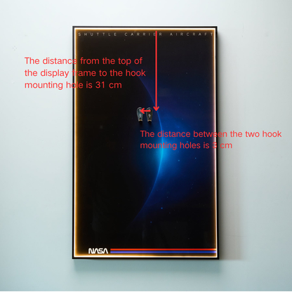 Wall Display Frame for LEGO® ICONS 10360 Shuttle Carrier Aircraft