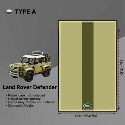 Wall display frame for LEGO® Technic Land Rover Defender 10317