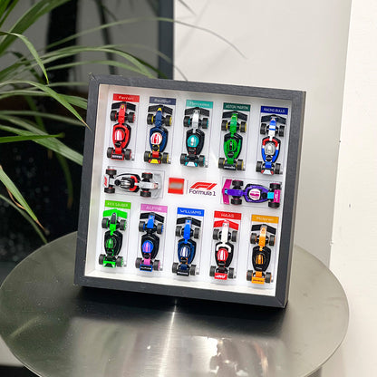 Display case for LEGO® 71049 F1® Collectible Race Cars