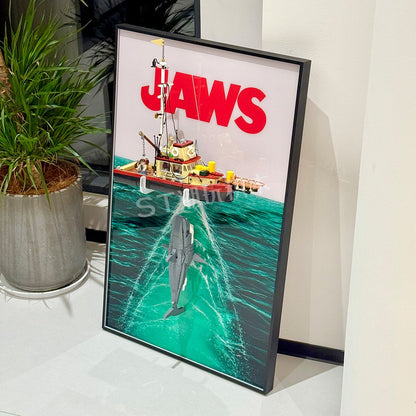 Wall Display Frames For LEGO® Ideas 21350 Jaws