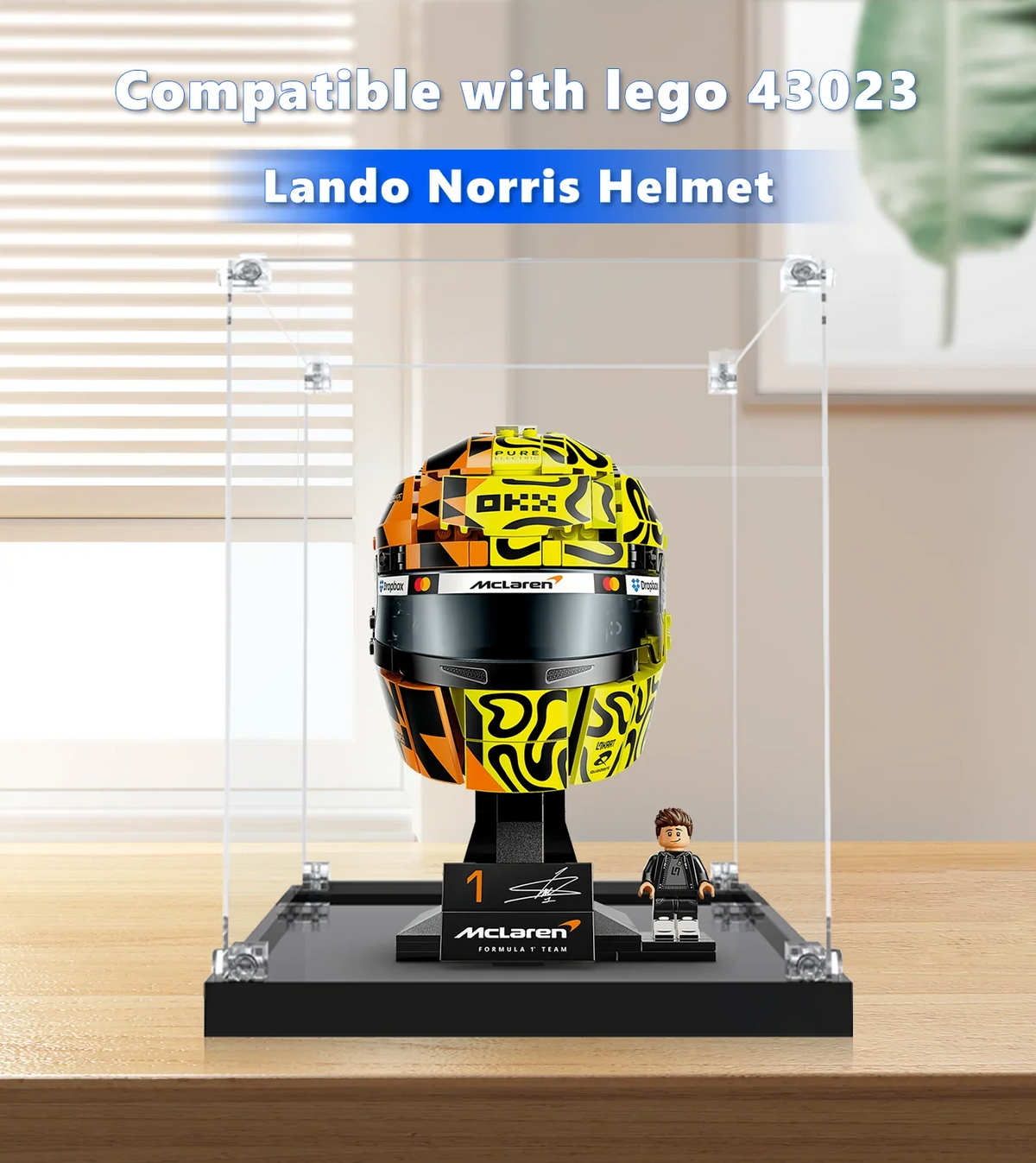 Display Case for LEGO® Editions McLaren Mastercard F1® Team Lando Norris Helmet 43023