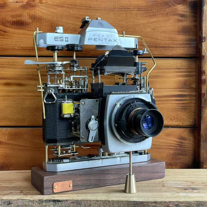 Disassembled Mechanical Film Camera, PENTAX ES Ⅱ with lens