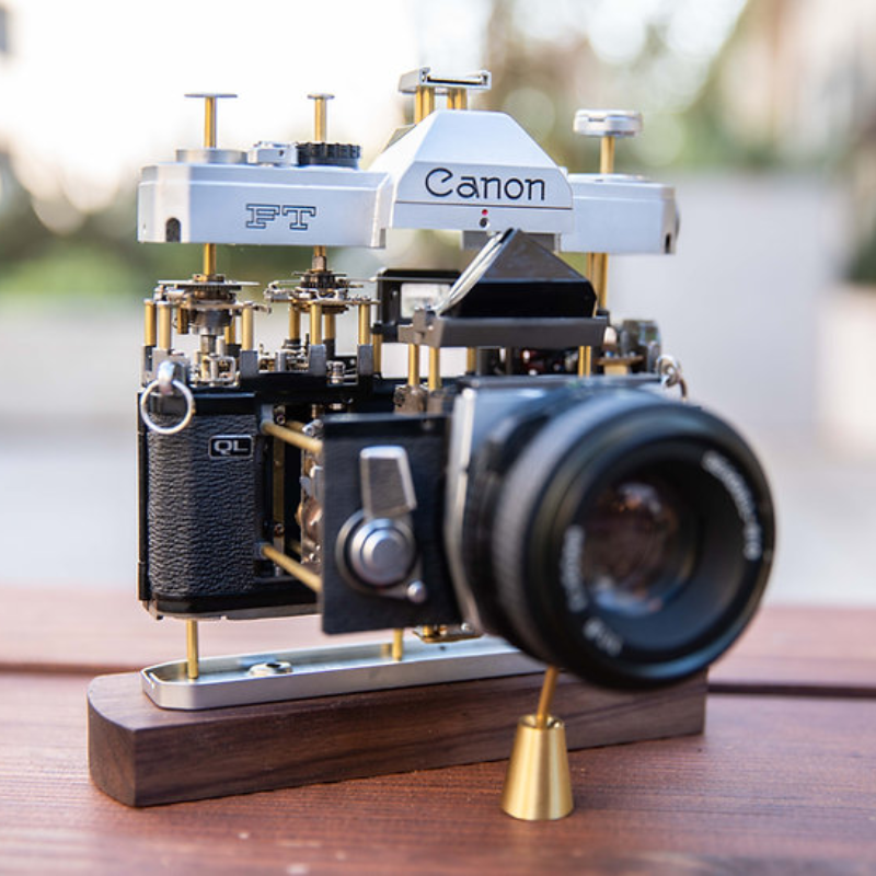 Disassembled Mechanical Film Camera Canon FT