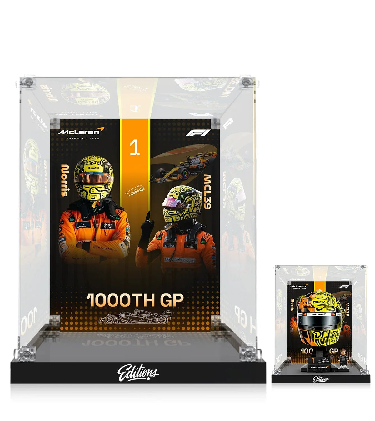 Display Case for LEGO® Editions McLaren Mastercard F1® Team Lando Norris Helmet 43023