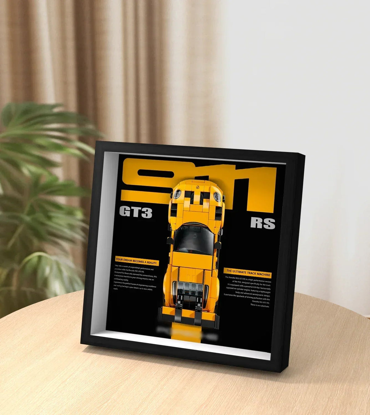 Picture frame for LEGO® Speed Champions Porsche 911 GT3 RS Super Car
