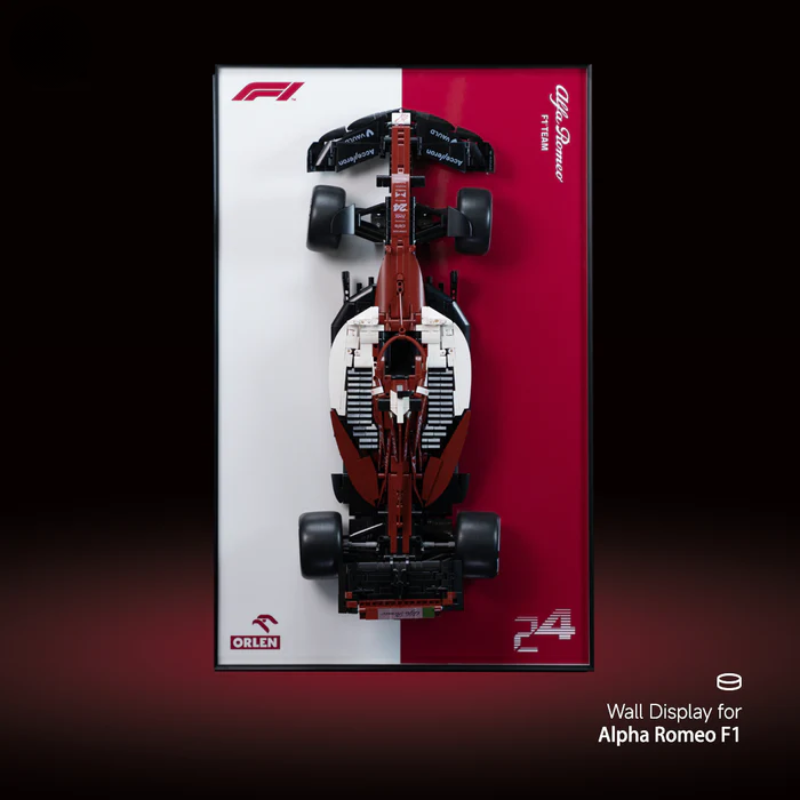 Wall Display frame for CaDA Alfa Romeo Formula 1 C64005W MOC Technical Car