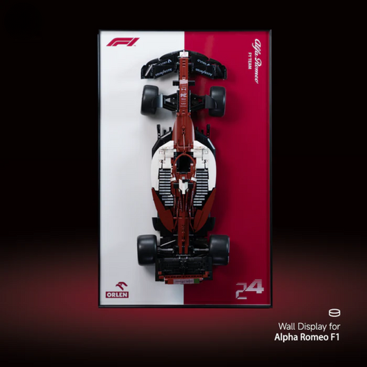 Wall Display frame for CaDA Alfa Romeo Formula 1 C64005W MOC Technical Car