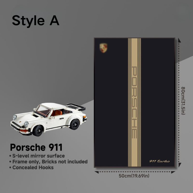 Wall Display Frame for LEGO® ICONS Porsche 911 10295