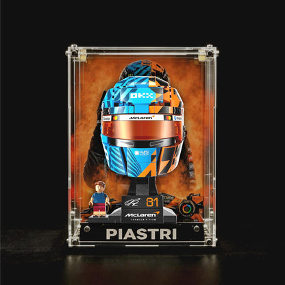 Acrylic Display Case for LEGO® Editions Mclaren Mastercard F1 Team Helmet (43023)&(43017)