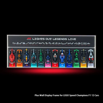 LEGO™ F1 Speed Champions 12-Race Car Display Frame – Display case only