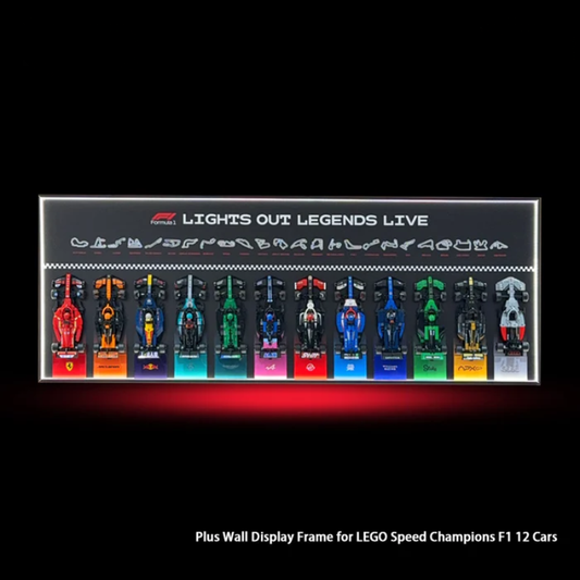 LEGO™ F1 Speed Champions 12-Race Car Display Frame – Display case only