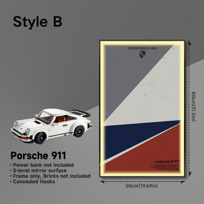 Wall Display Frame for LEGO® ICONS Porsche 911 10295