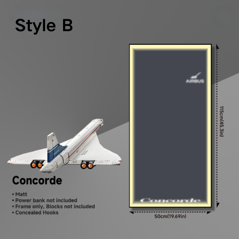 Wall Display Frames for LEGO® ICONS Concorde 10318