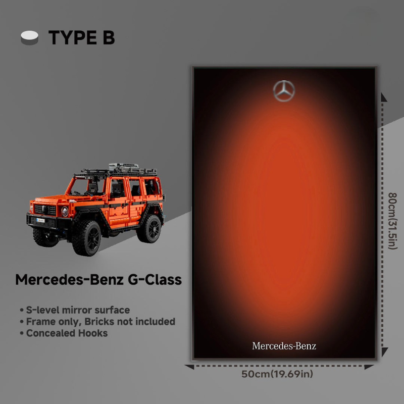 Wall Display Frame for LEGO® TECHNIC™ Mercedes-Benz G 500 PROFESSIONAL Line 42177