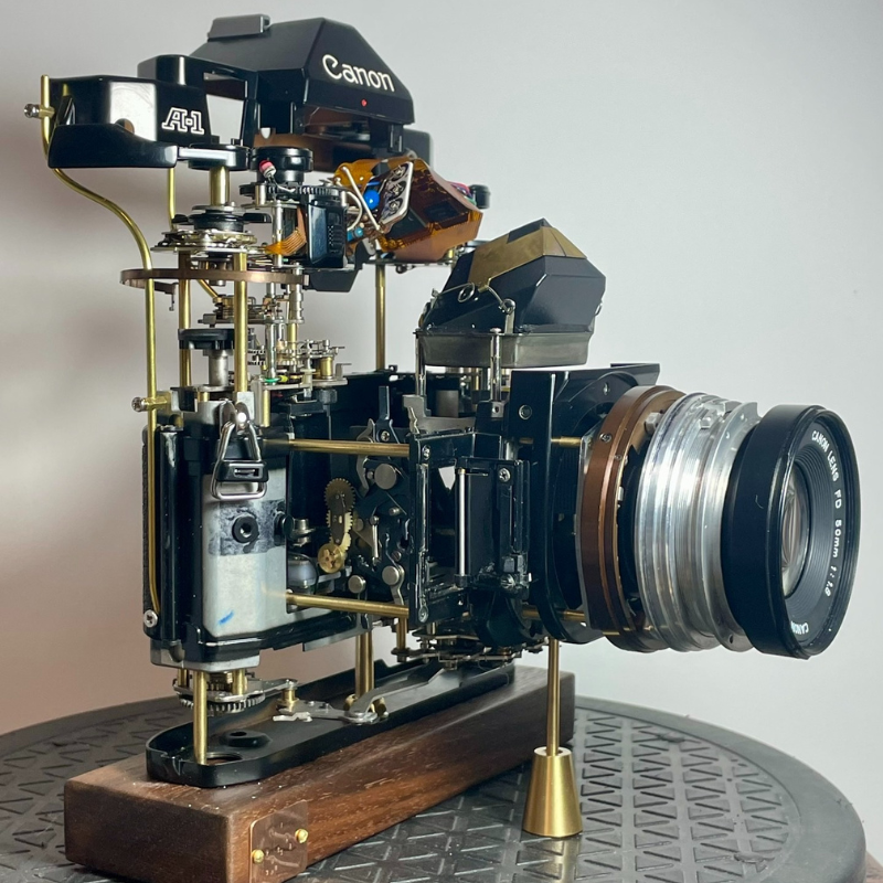 Disassembled Mechanical Film Canon A1 ,Gift for Photographers