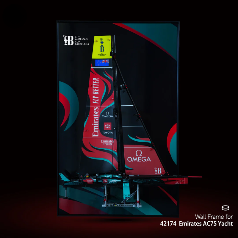 Wall Display frame for LEGO® TECHNIC™ Emirates Team New Zealand AC75 Yacht 42174