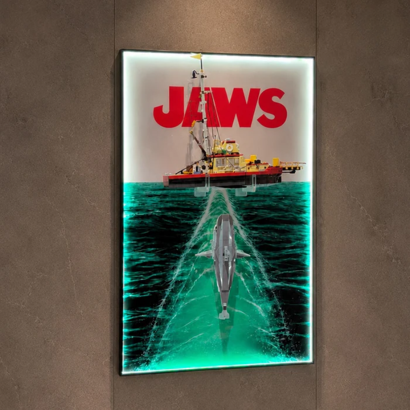 Wall Display Frames For LEGO® Ideas 21350 Jaws