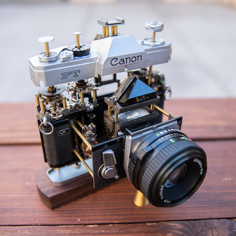 Disassembled Mechanical Film Camera Canon FT