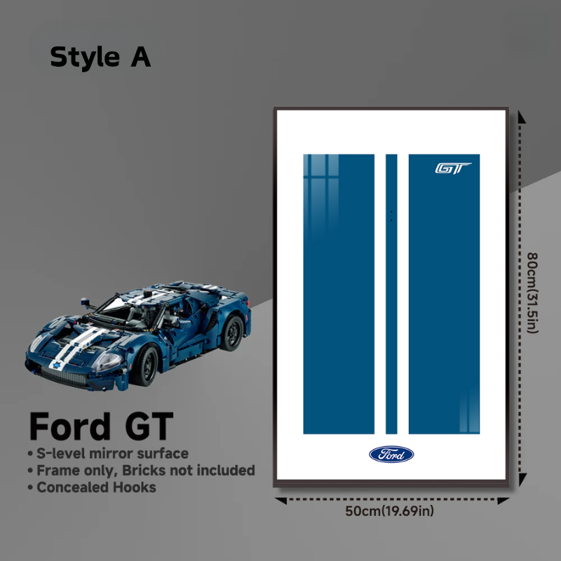 Wall Display Frame for LEGO® Technic F1 2022 Ford GT 42154
