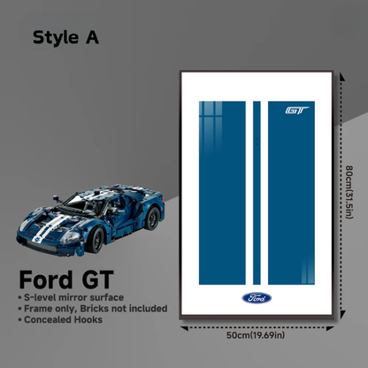 Wall Display Frame for LEGO® Technic F1 2022 Ford GT 42154
