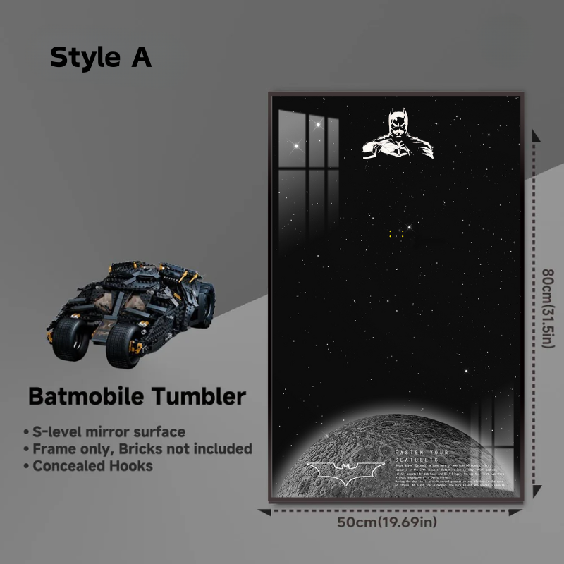 Wall Display Frame for LEGO® TECHNIC™ Batmobile Tumbler 76240