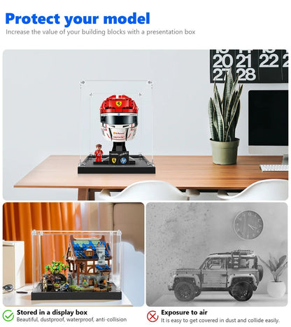 Display Case for LEGO® Scuderia Ferrari HP Charles Leclerc Helmet 43014