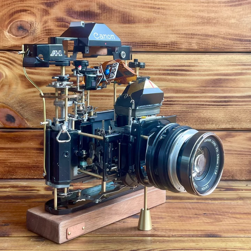Disassembled Mechanical Film Canon A1 ,Gift for Photographers