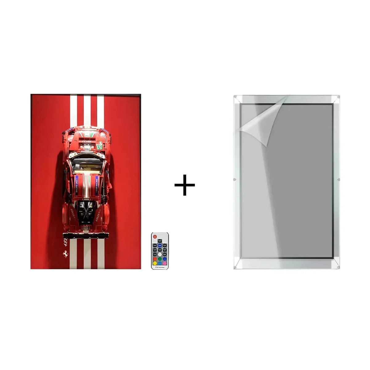 Wall Display Frame for Lego Ferrari 488 GTE 42125