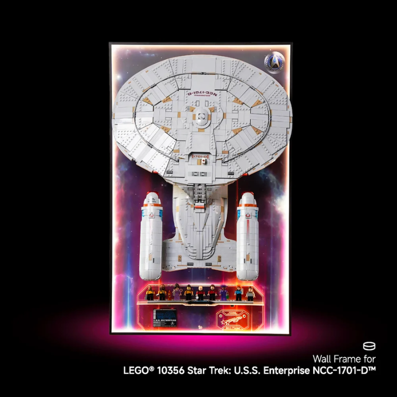 Wall Display frame for LEGO® ICONS 10356 Star Trek: U.S.S. Enterprise NCC-1701-D™