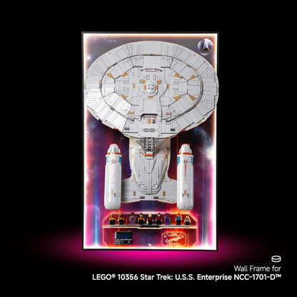 Wall Display frame for LEGO® ICONS 10356 Star Trek: U.S.S. Enterprise NCC-1701-D™