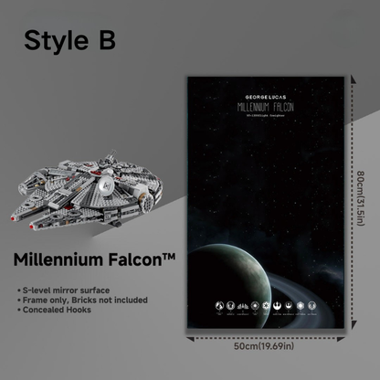 Wall Display frame for LEGO® STAR WARS™ 75257 Millennium Falcon