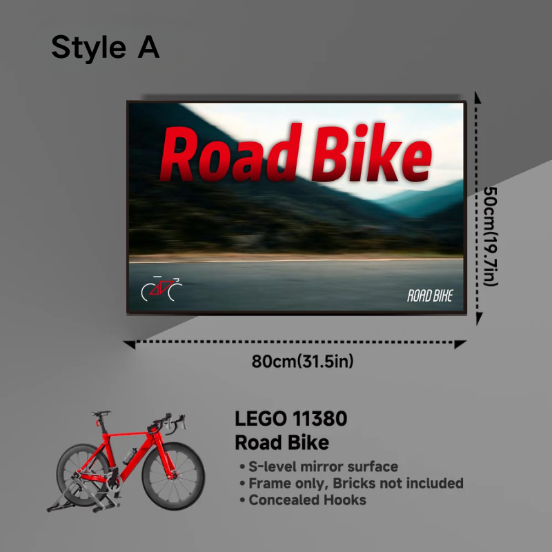 Wall Display Frame For LEGO Icons 11380 Road Bike