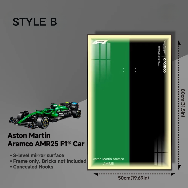 Wall Display Frame For LEGO Technic F1 42240 Aston Martin AMR25