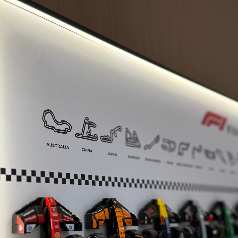 LEGO™ F1 Speed Champions 12-Race Car Display Frame – Display case only