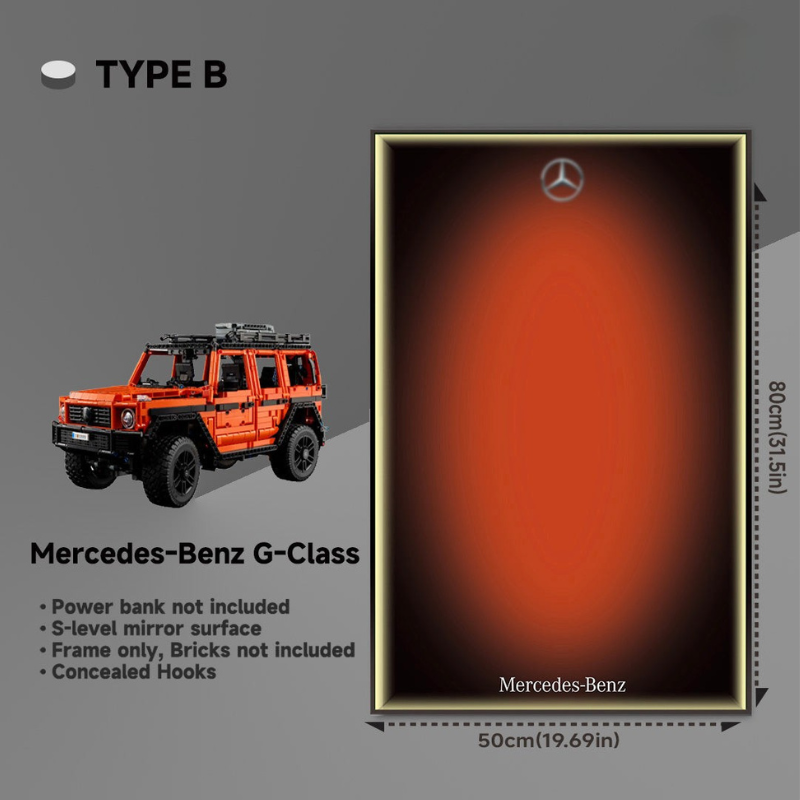 Wall Display Frame for LEGO® TECHNIC™ Mercedes-Benz G 500 PROFESSIONAL Line 42177