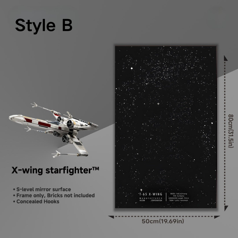 Wall Display Frame for LEGO® 75355 Star Wars™ X-Wing Starfighter™