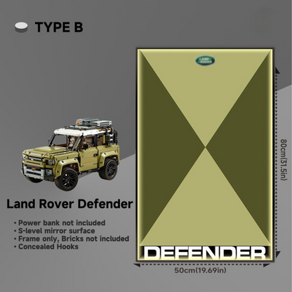 Wall display frame for LEGO® Technic Land Rover Defender 10317
