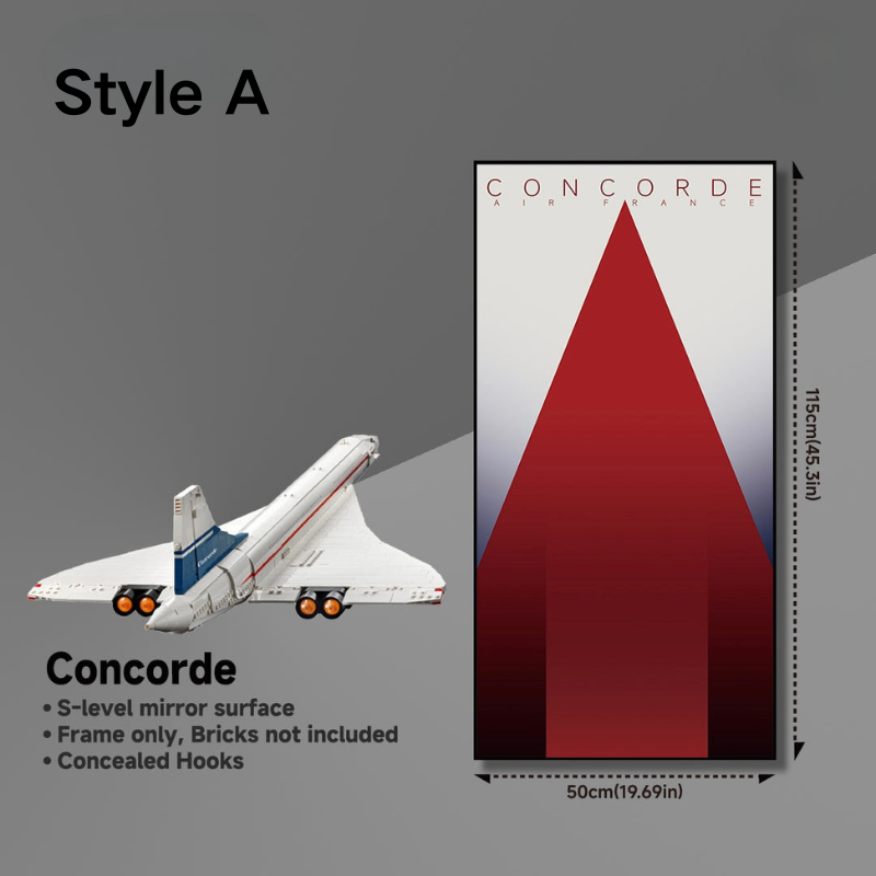 Wall Display Frames for LEGO® ICONS Concorde 10318
