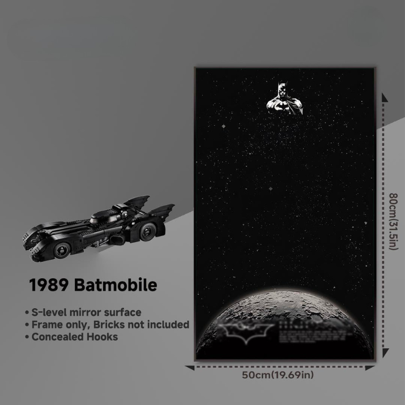 Wall Display frame for LEGO® TECHNIC™ 1989 Batmobile 76139