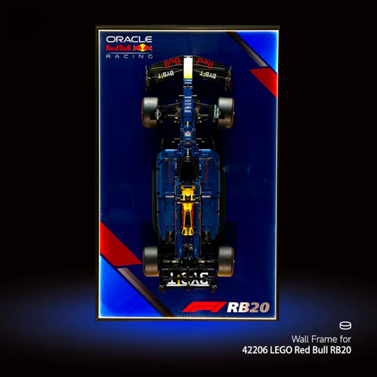 Wall Display Frame For LEGO® TECHNIC™ Oracle Red Bull Racing RB20 F1 Car 42206