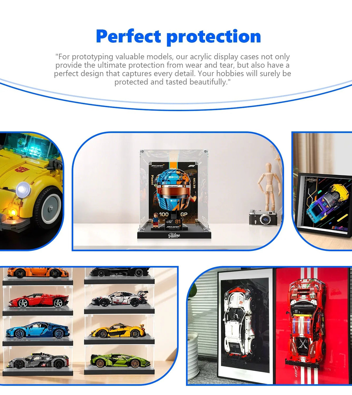 Display Case for LEGO® Editions McLaren Mastercard F1® Team Oscar Piastri Helmet 43017