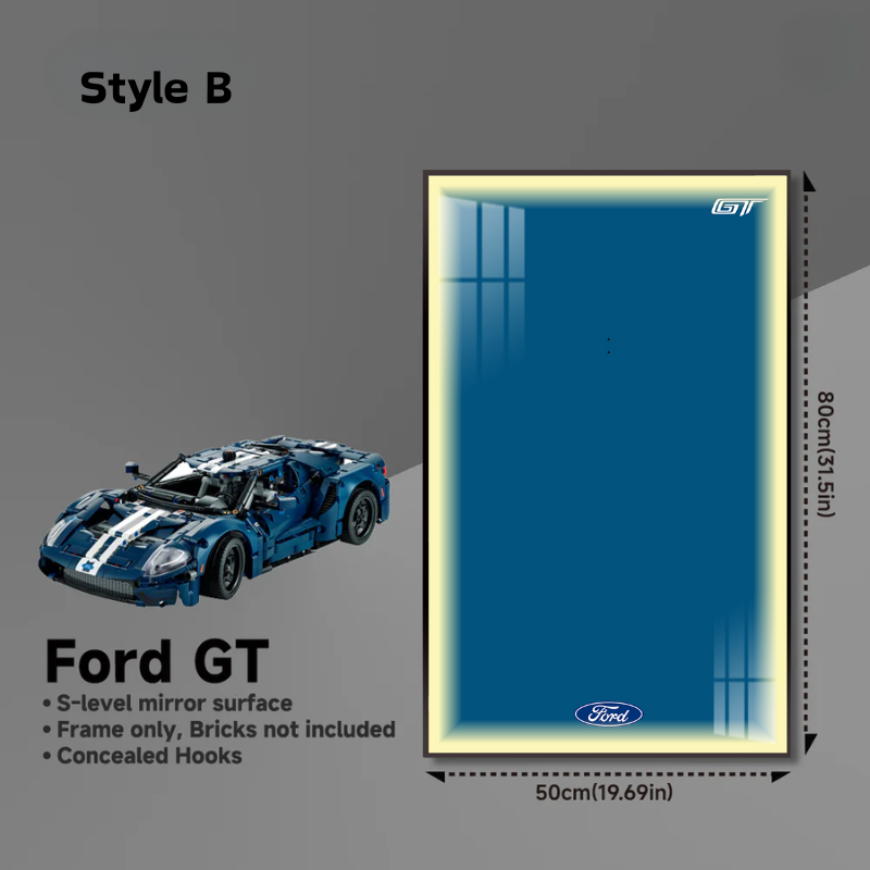 Wall Display Frame for LEGO® Technic F1 2022 Ford GT 42154